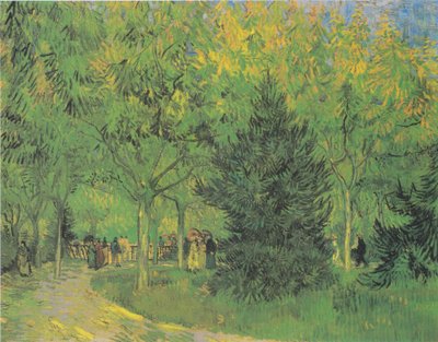Weg in het park van Arles met wandelaars door Vincent van Gogh
